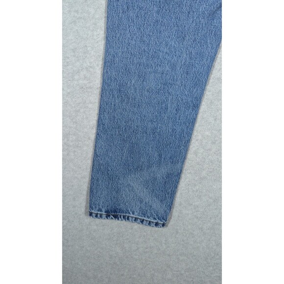 Redone Women Jeans 27x27 70s Stove Pipe Button Fly Straight Light Wash High Rise - Picture 4 of 14